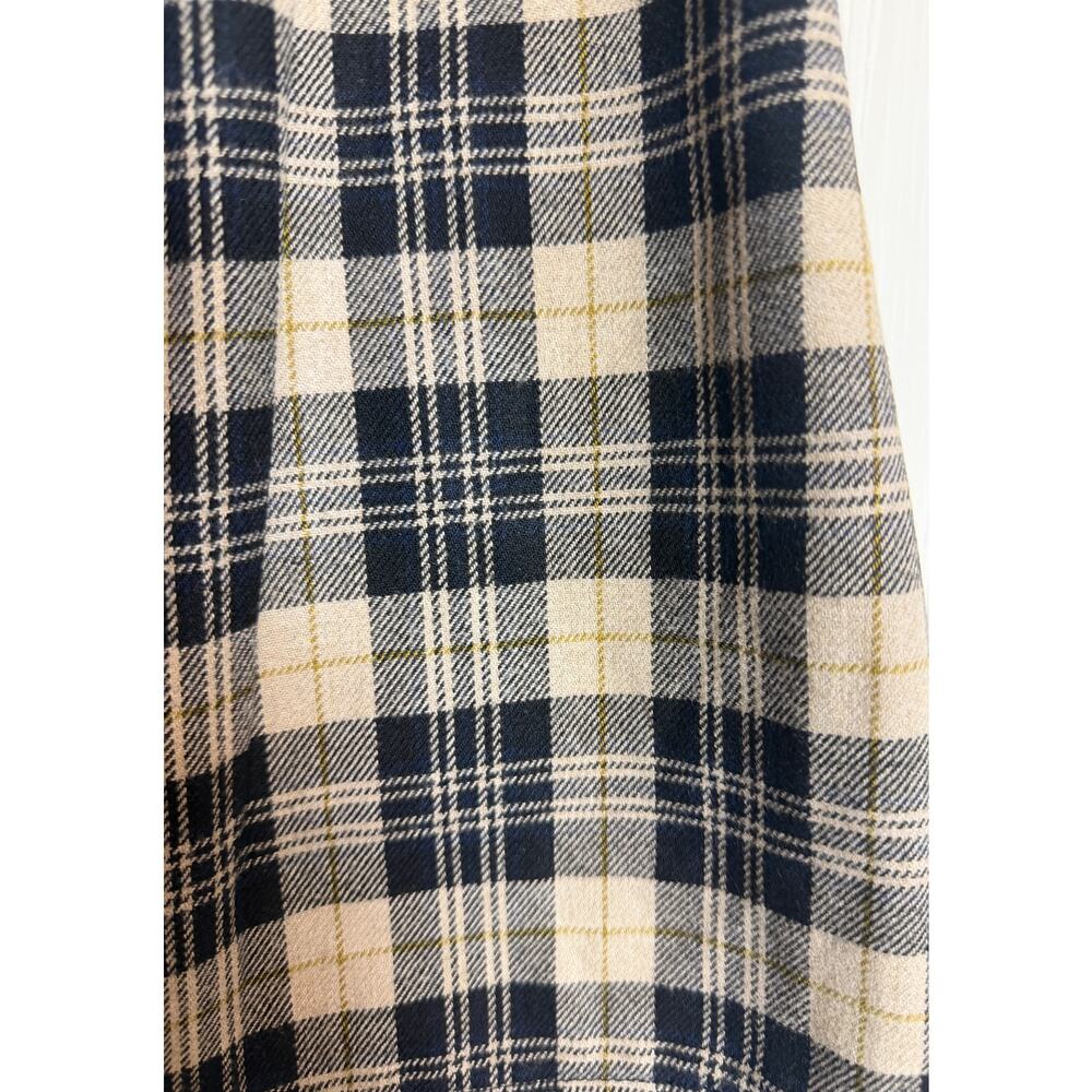 Brandy Melville One Size Mini Pleat Plaid Skirt One Size Made in Italy Brown EUC - Picture 5 of 7
